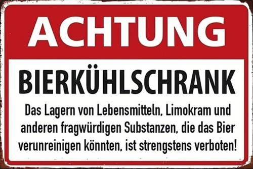 Blechschild 20x30
